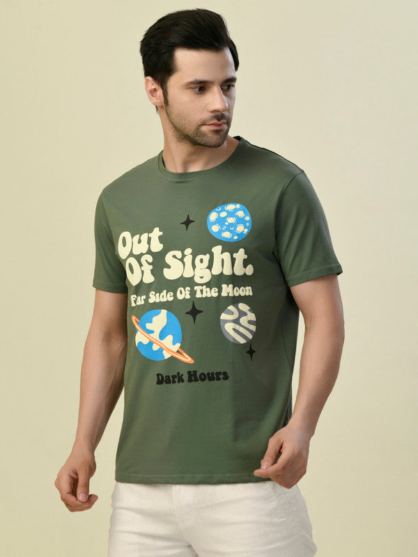 Albion Premium Cyan Green Men T-Shirt