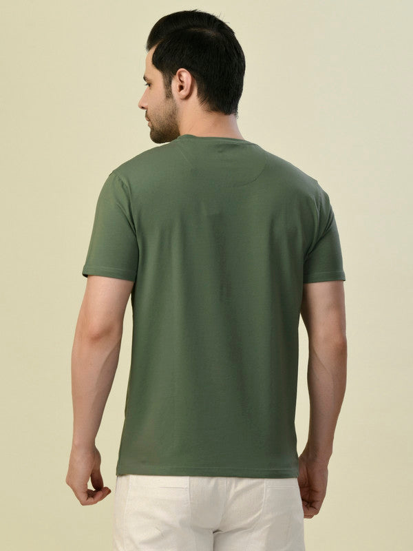 Albion Premium Cyan Green Men T-Shirt