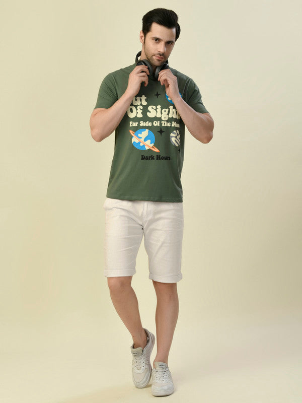 Albion Premium Cyan Green Men T-Shirt