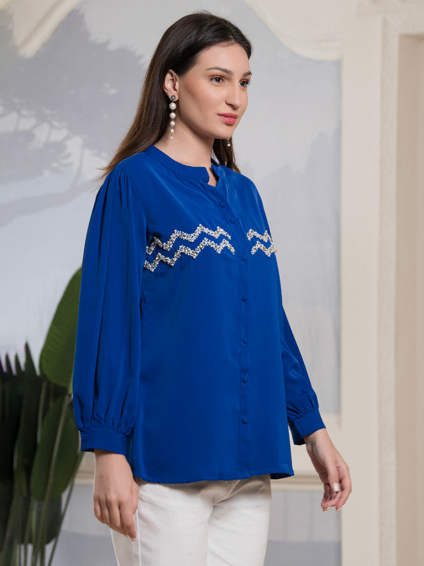 Albion Smart Ladies Blue Top