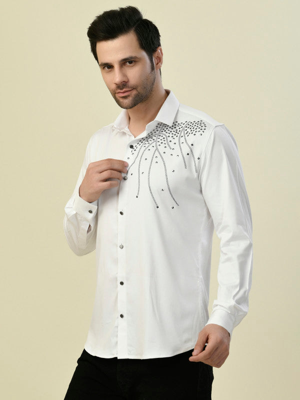 Albion Premium Manzon White Men Shirt