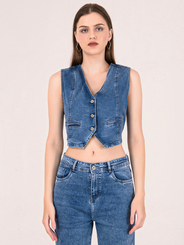 Albion Women Light Blue Smart Top