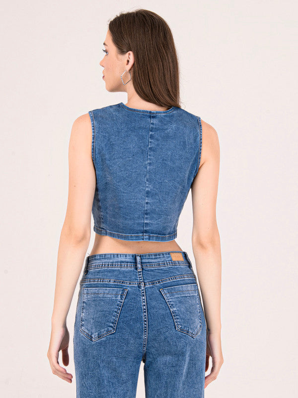 Albion Women Light Blue Smart Top