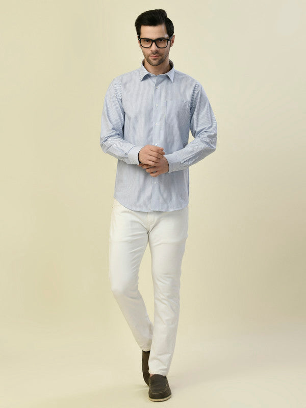 Albion Premium Cafe Blue Men Shirt