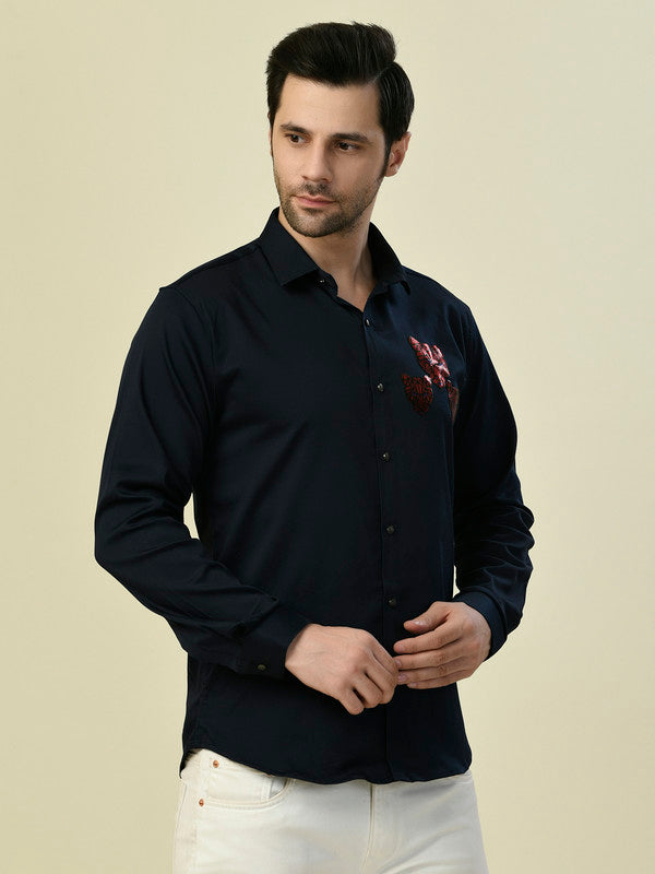 Albion Premium Manzon Blue Men Shirt