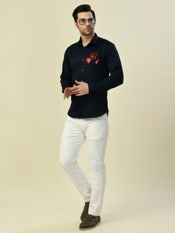 Albion Premium Manzon Blue Men Shirt