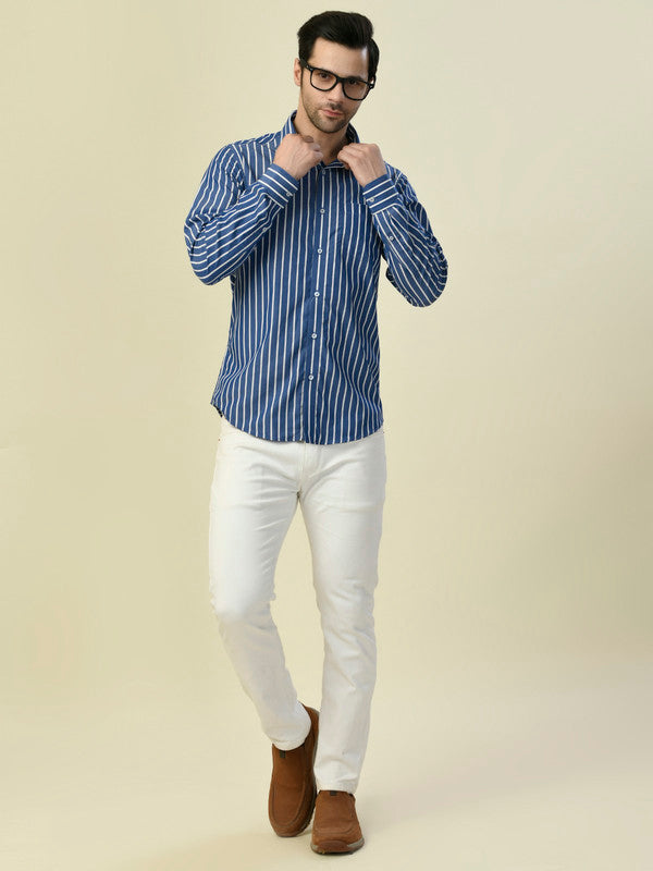 Albion Premium Cafe Blue Men Shirt