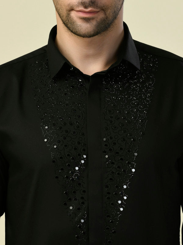 Albion Premium Manzon Black Men Shirt