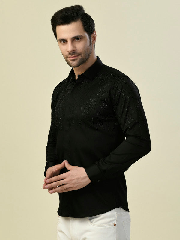 Albion Premium Manzon Black Men Shirt