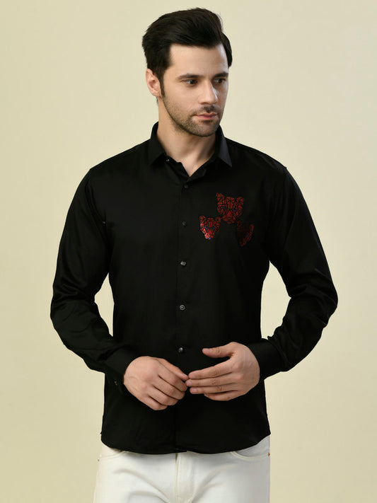 Albion Premium Manzon Black Men Shirt