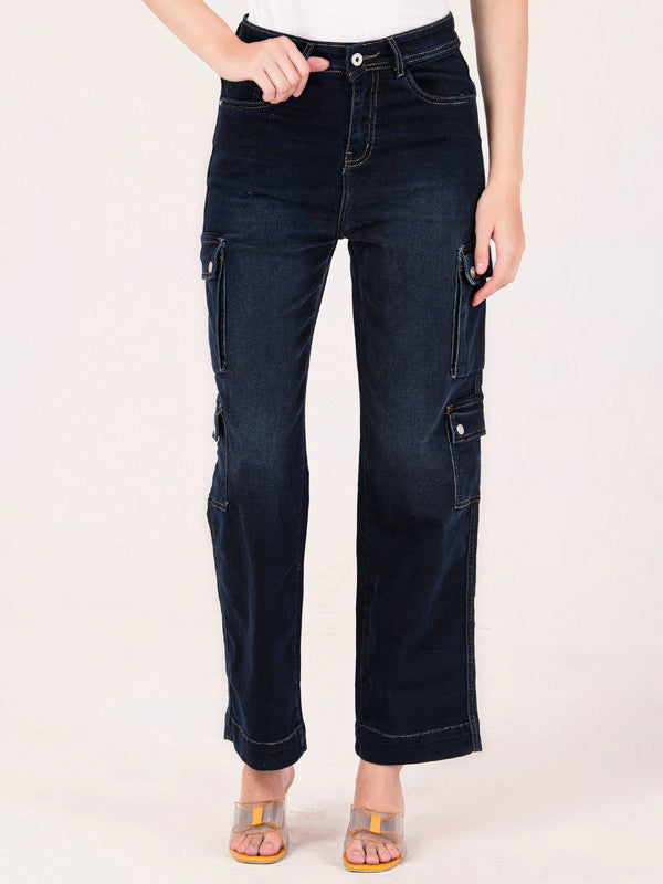 Albion Women OD Black Smart Straight Jeans