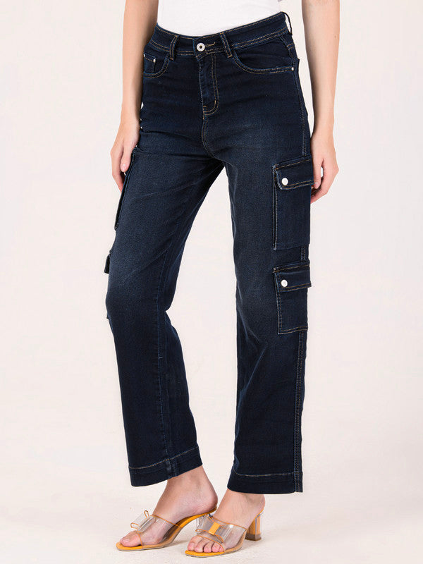 Albion Women OD Black Smart Straight Jeans