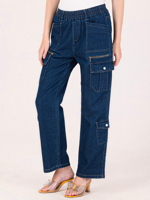 Albion Women Dark Blue Smart Straight Jeans