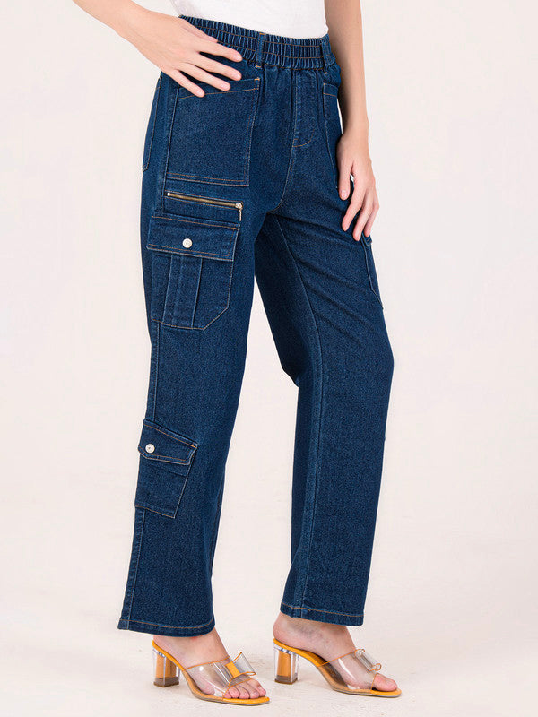 Albion Women Dark Blue Smart Straight Jeans