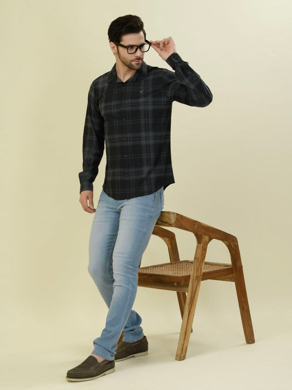 Albion Premium Men Grey Shirt Hs