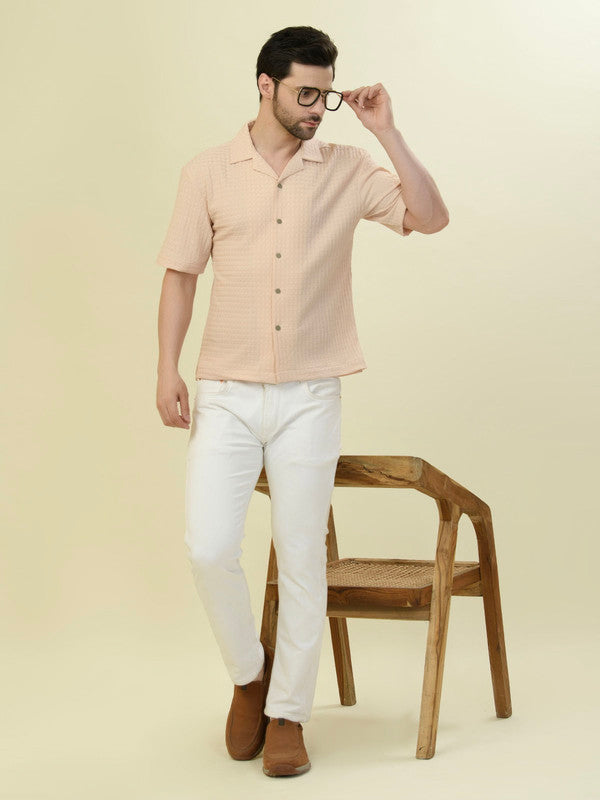 Albion Premium Men Peach Shirt Hs