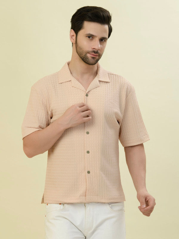 Albion Premium Men Peach Shirt Hs