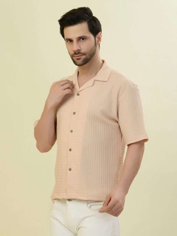 Albion Premium Men Peach Shirt Hs