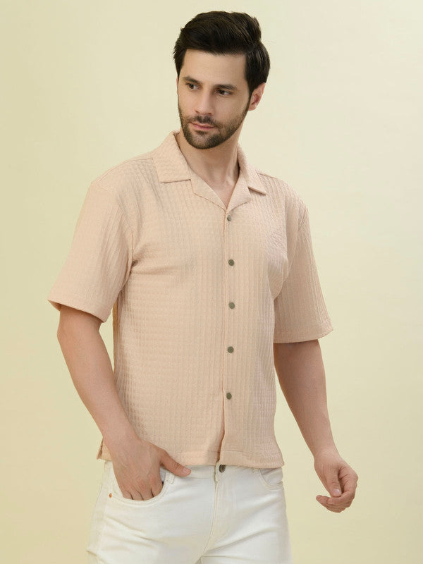 Albion Premium Men Peach Shirt Hs