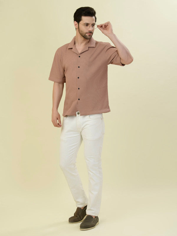 Albion Premium Men Brick Brown Shirt Fs
