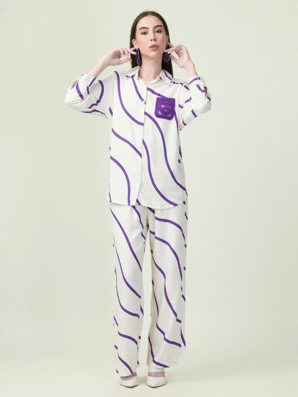 Albion Premium Ladies Ambika White Co-ord sets