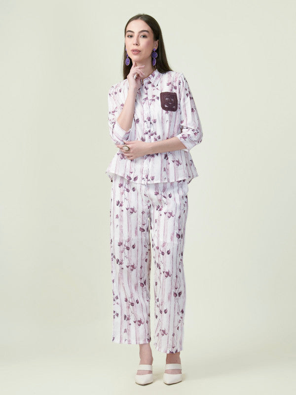 Albion Premium Ladies Ambika Purple Co-ord sets