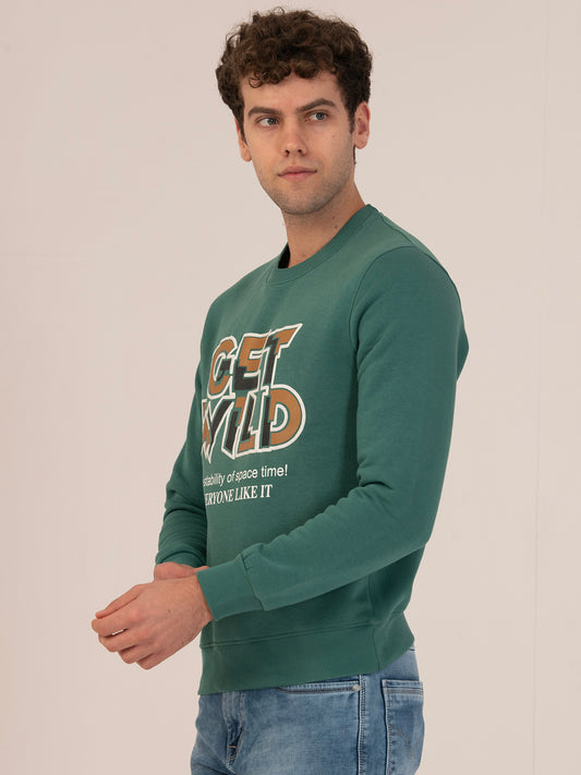 Warm Men’s Winter Crewneck Sweatshirt _ C.Green
