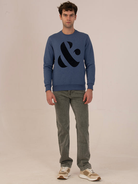 Albion Cyan Men’s Winter Sweatshirt – Cozy & Warm Casual Wear