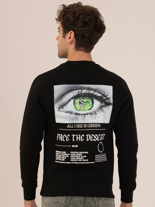 Albion Cyan & Black Men’s Premium Winter Crewneck – Cozy & Stylish Sweatshirt