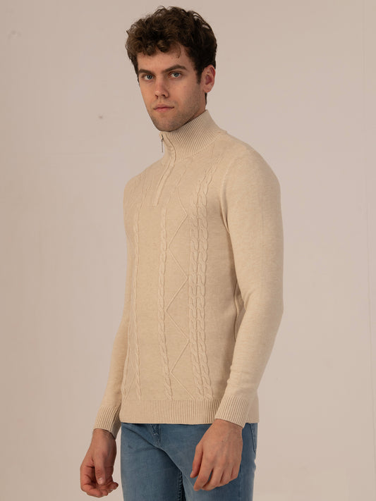 Albion Men’s Winter ArcticBlend Pullover_warm beige