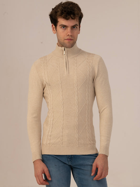Albion Men’s Winter ArcticBlend Pullover_warm beige
