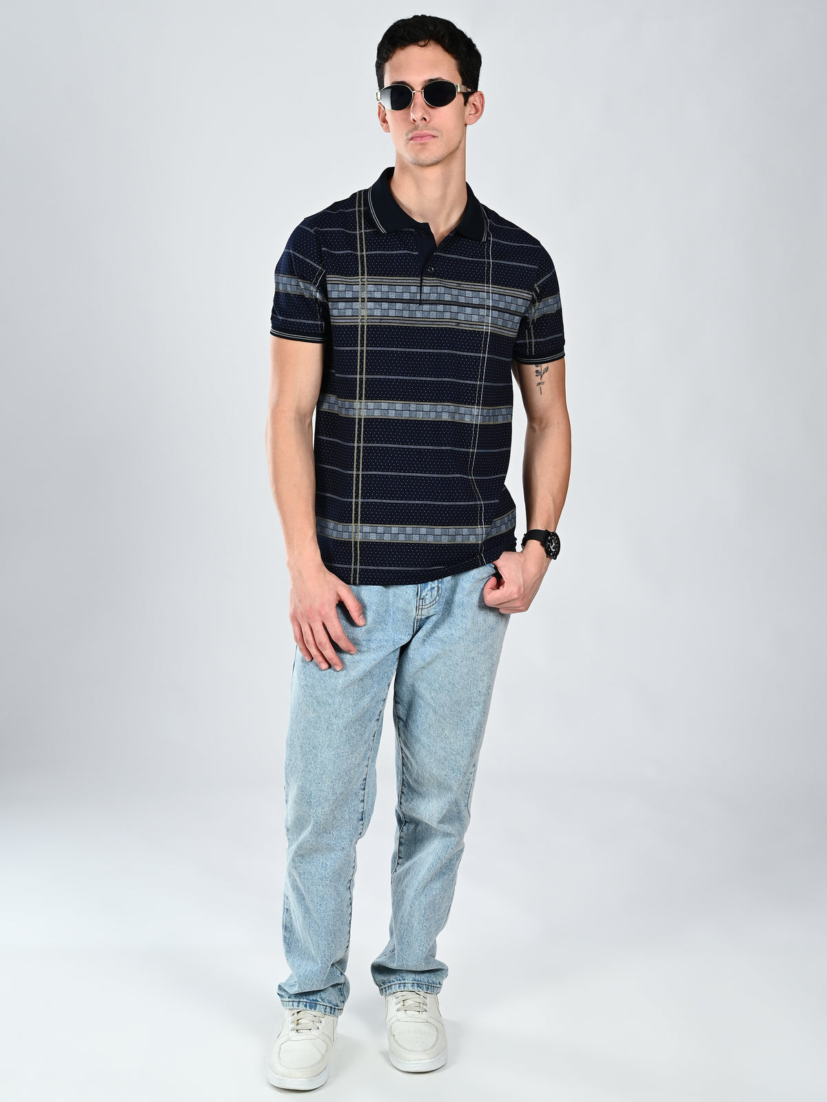 Albion Men Regular Fit Collar T-Shirt