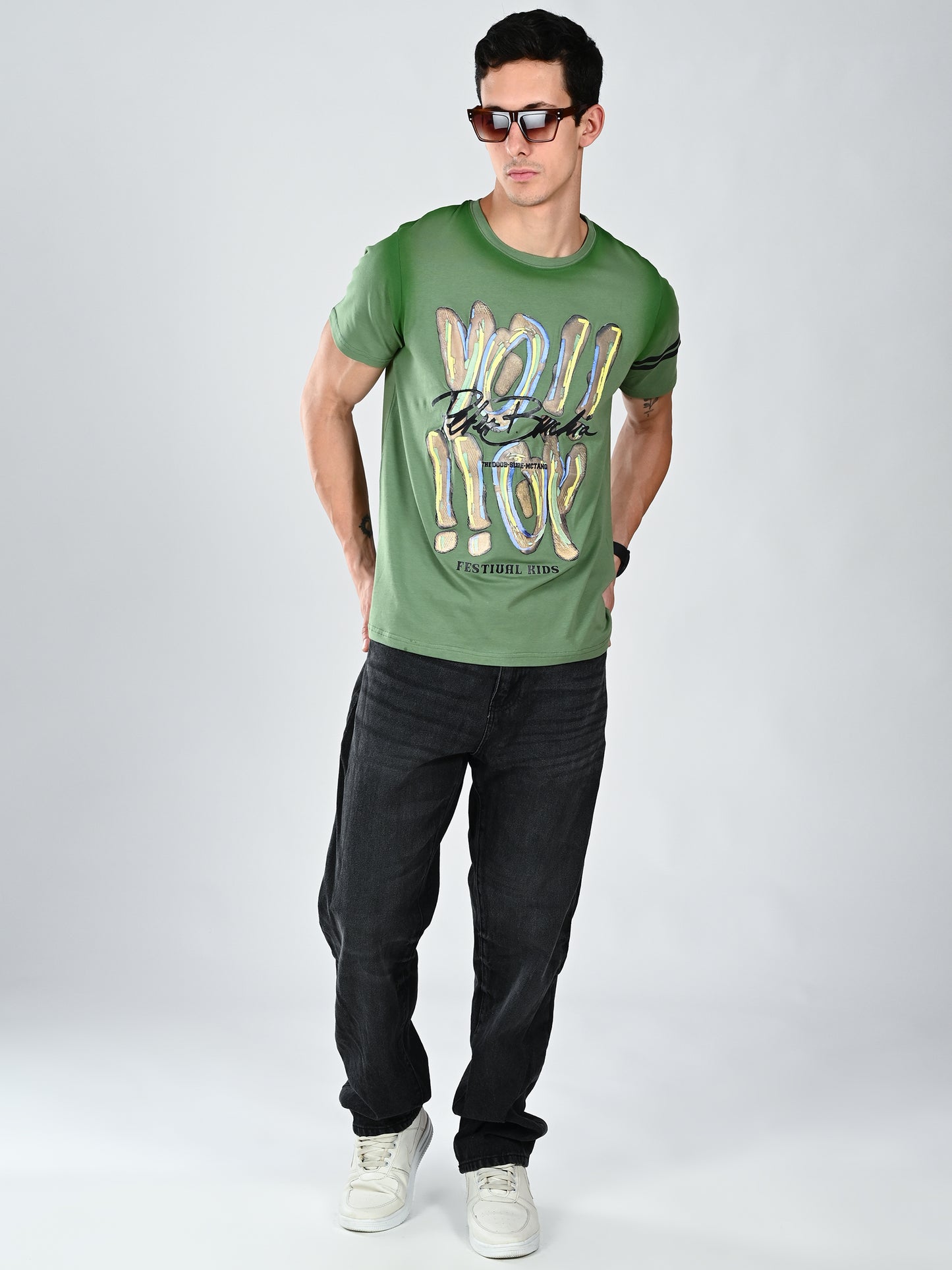Albion Casual Premium Quality Cotton GreenTee