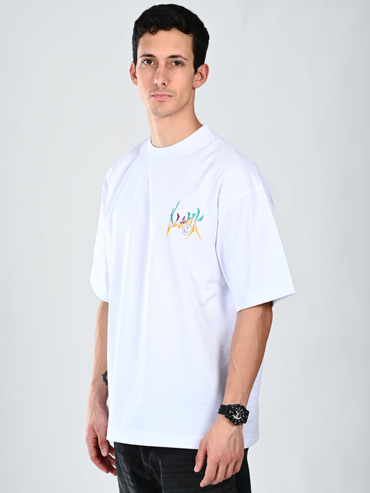 Albion Regular Fit White Casual Cotton T-Shirt