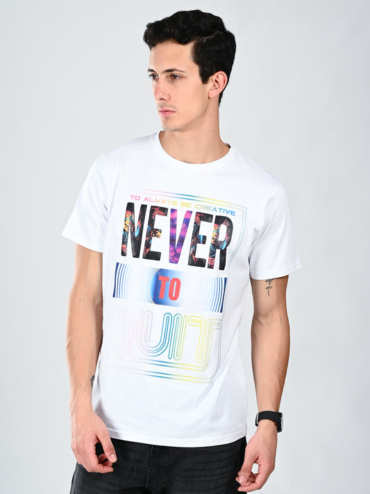 Albion Regular Fit Black Casual Cotton T-Shirt