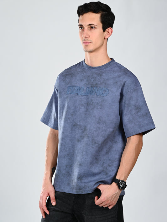 Albion Regular Fit Navy Casual Cotton T-Shirt