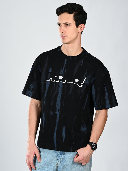 Albion Regular Fit Black Casual Cotton T-Shirt