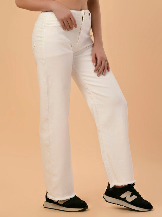Albion Premium Vestron White Jeans For Women