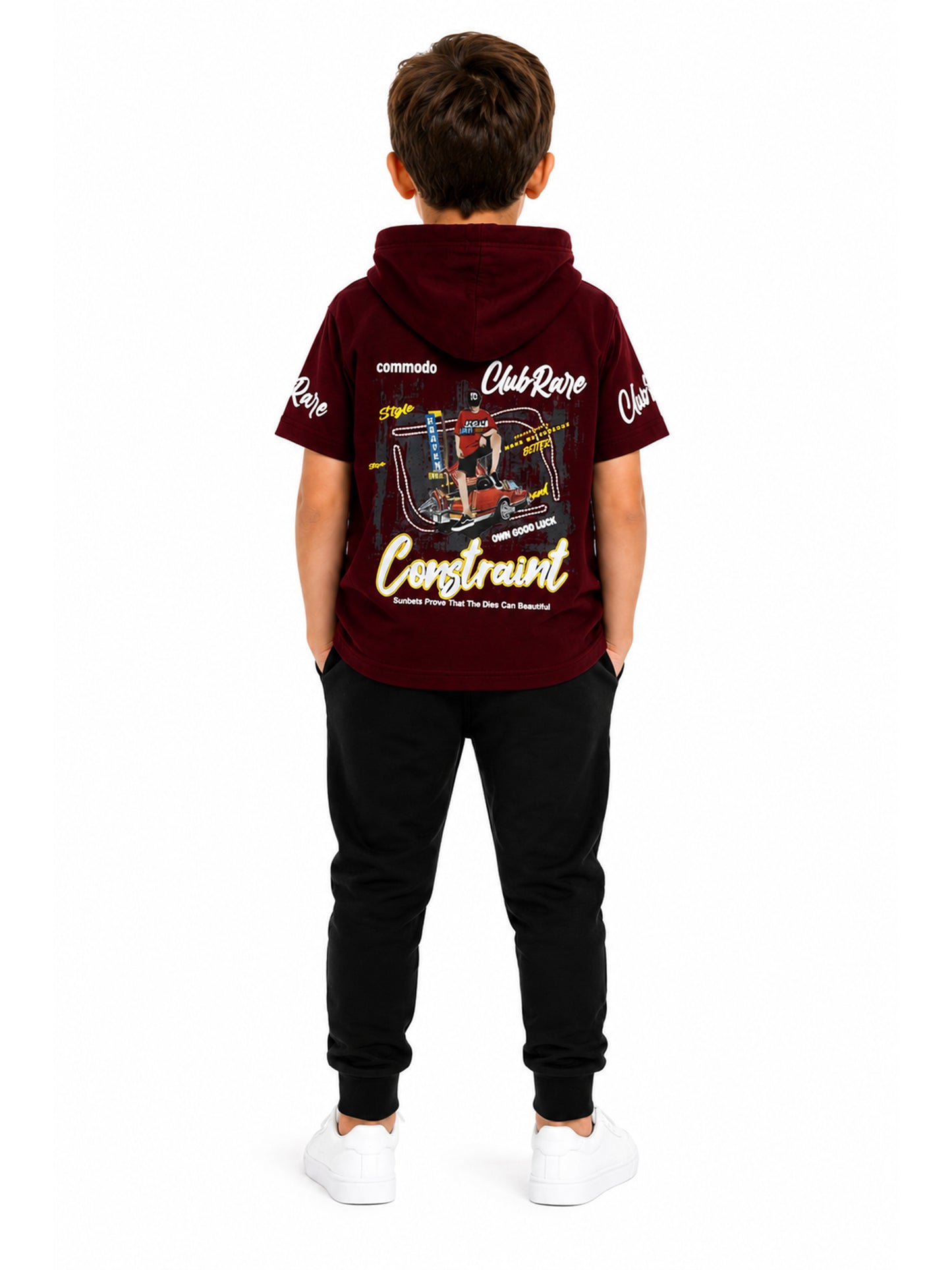 Albion Fashionable Boys Hooded Cotton T-Shirt