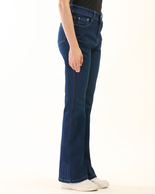 Albion Women Superior Dark Blue Bootcut Jeans