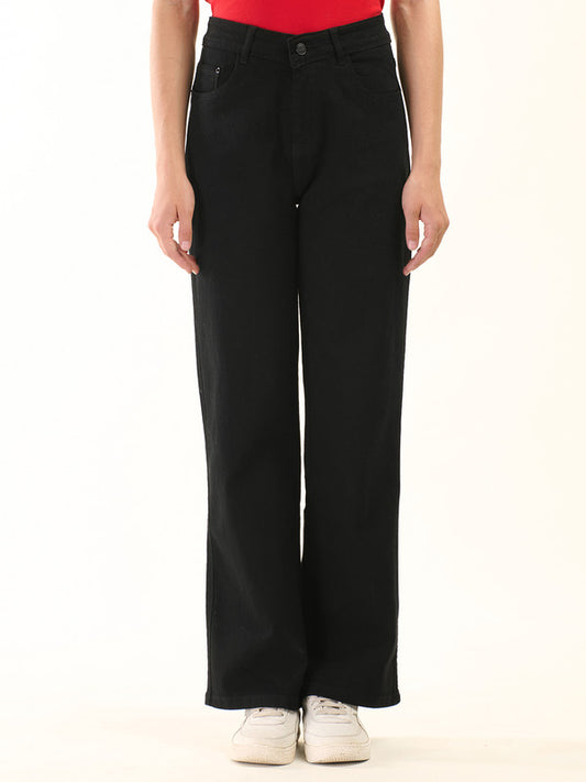 Albion Women Superior Black Straight Fit Jeans