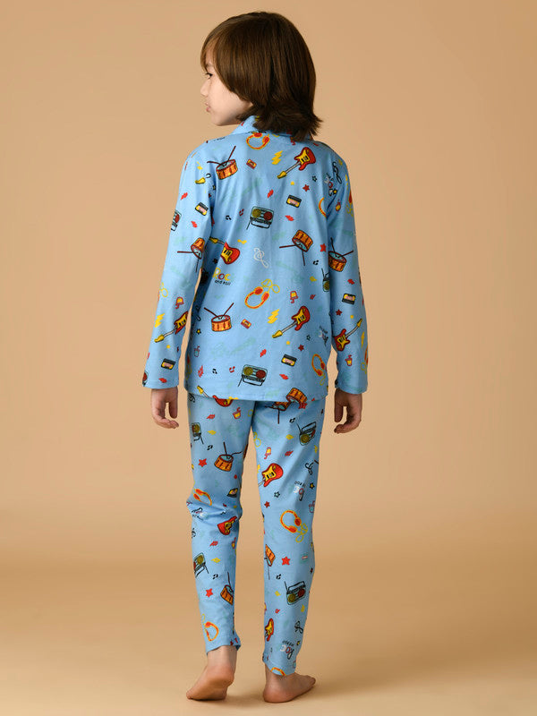 Albion Premium Boys Sky Blue Night Suit