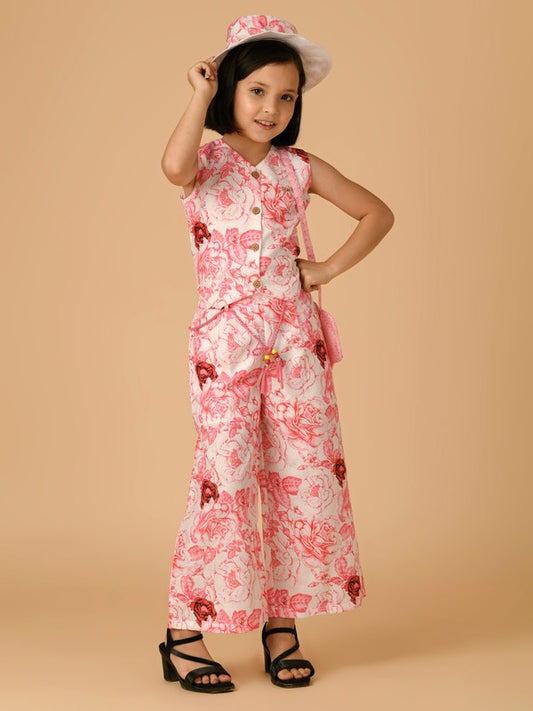 Albion Premium Girls Pink Skirt Top