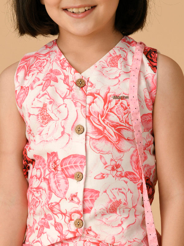 Albion Premium Girls Pink Skirt Top