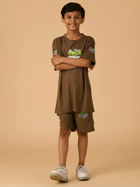 Albion Premium Boys Set Cooffe Co-ord set