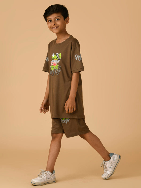 Albion Premium Boys Set Cooffe Co-ord set