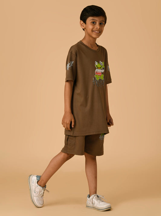 Albion Premium Boys Set Cooffe Co-ord set