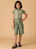 Albion Premium Girls Green Skirt Top
