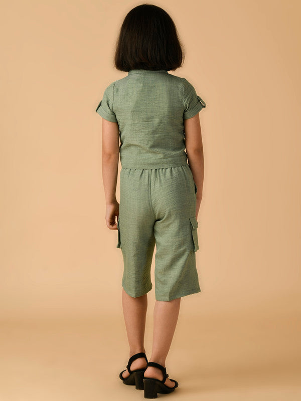 Albion Premium Girls Green Skirt Top