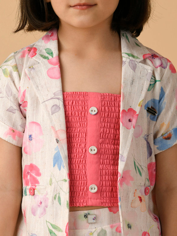 Albion Premium Girls Pink Skirt Top